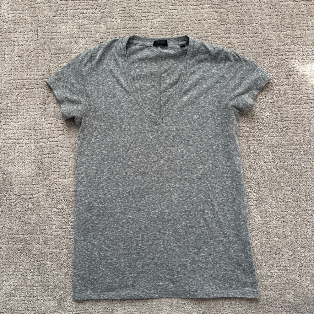 ATM Gray V-Neck Top